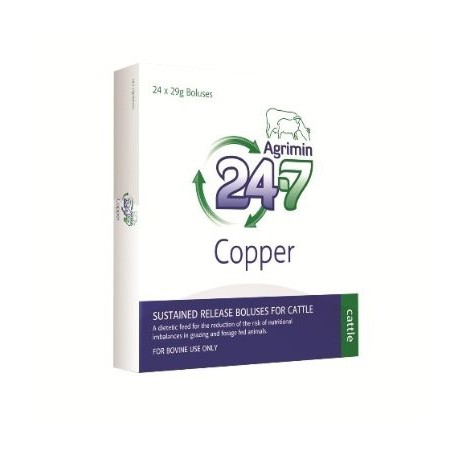 Agrimin 24-7 Copper Cattle Bolus 24 x 29g Boluses Agrimin 24-7 Copper Cattle Bolus 24 x 29g Boluses