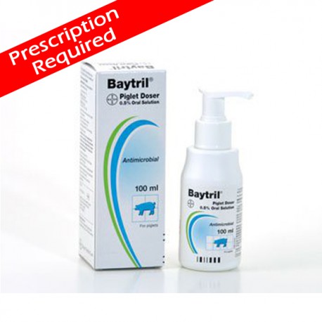Baytril 0.5 Piglet Doser 100ml Baytril 0.5 Piglet Doser 100ml